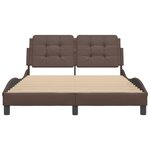vidaXL Cadre de lit sans matelas marron 140x190 cm similicuir