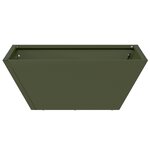 vidaXL Jardinières en acier vert olive   5 pièces  40x40x15 cm