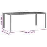 vidaXL Ensemble de salle à manger de jardin de 7 pièces avec coussins en poly rattan noir