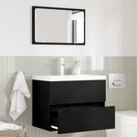 vidaXL Set de Meubles de Salle de Bain avec tiroir 2 Pièces Chêne noir