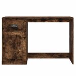 vidaXL Bureau avec tiroir chêne fumé 115x50x75 cm bois d'ingénierie