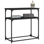 vidaXL Table console noir 75x35 5x75 cm bois d'ingénierie