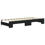 vidaXL Lit de jour avec lit gigogne et matelas noir 80x200 cm velours