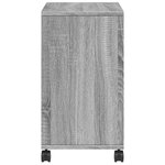 vidaXL Table d'appoint avec roues sonoma gris bois d'ingénierie