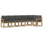 vidaXL Ensemble de canapés d'extérieur 6 pc Blanc et anthracite