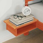vidaXL Cadre de lit avec tête de lit Brun cire 135 x 190 cm Pin massif