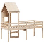 vidaXL Lit haut sans matelas 90x200 cm bois de pin massif