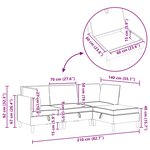 vidaXL Ensemble de meubles pour le salon 4 Pièces Avoine Tissu