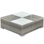 vidaXL Salon de jardin 8 Pièces avec coussins Résine tressée Gris