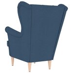 vidaXL Fauteuil bleu 74x84x100 cm tissu