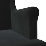 vidaXL Fauteuil Noir Velours