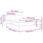 vidaXL Lit avec rangement et matelas Gris 140 x 190 cm Simili cuir