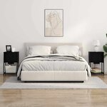 vidaXL Cabinet de chevet 2 Pièces Chêne noir 38 x 31 x 61 cm