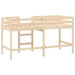 vidaXL Lit mezzanine enfants échelle 90x190 cm bois pin massif