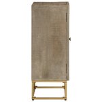 vidaXL Buffet noir 55x30x76 cm bois massif de manguier et fer