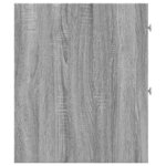 vidaXL Armoire de salle de bain étroite avec roulettes sonoma gris