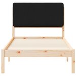 vidaXL Cadre de lit avec tête de lit rembourrée Noir 90 x 190 cm
