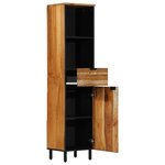 vidaXL Armoire de salle de bain 38x33x160 cm en bois d'acacia massif