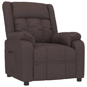 vidaXL Fauteuil inclinable Marron foncé 82 x 93 x 96 cm tissu
