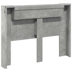 vidaXL Tête de lit Gris béton 140 x 16 5 x 103 5 cm Bois d'ingénierie