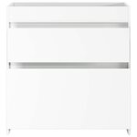 vidaXL Meuble sous lavabo de salle de bain Blanc 78 5 x 37 5 x 81 cm