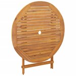 vidaXL Ensemble à manger de jardin 5 Pièces blanc crème tissu bois massif