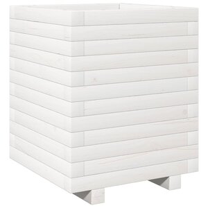 vidaXL Jardinière blanc 40x40x49 5 cm bois de pin massif