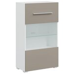 vidaXL Meubles TV avec lumière LED 5 Pièces gris pierre bois d'ingénierie