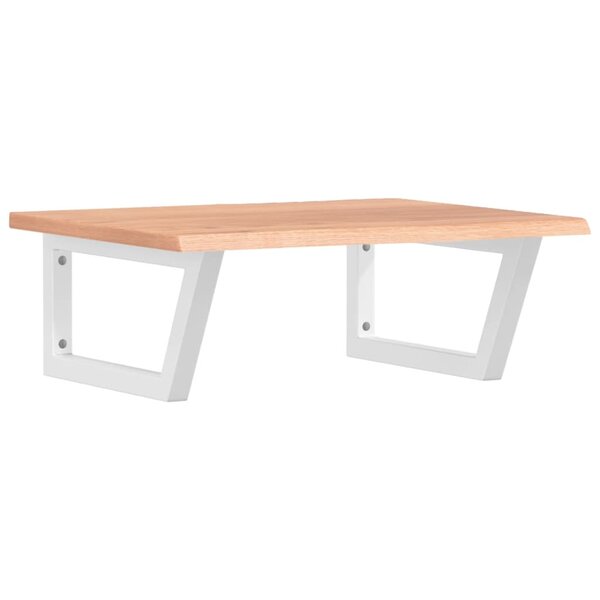 vidaXL Étagère de vasque murale acier et bois de chêne massif