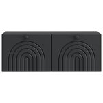 vidaXL Meuble TV mural Noir 78 5 x 31 x 30 cm Bois d'ingénierie