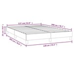 vidaXL Cadre de lit Taupe 140x200 cm Tissu