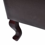 vidaXL Fauteuil avec repose-pied Marron foncé Similicuir