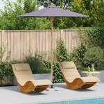 vidaXL Parasol de jardin Gris foncé 240 x 240 x 260 cm Bambou
