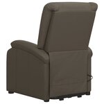 vidaXL Fauteuil de massage Gris Similicuir