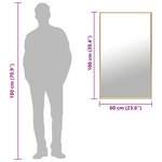 vidaXL Miroir Doré 100x60 cm