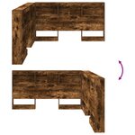 vidaXL Tête de lit de rangement Chêne fumé 150 cm Bois d'ingénierie