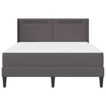 vidaXL Cadre de lit avec matelas Gris 140 x 200 cm Simili cuir