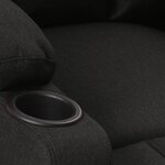 vidaXL Fauteuil de massage Noir Tissu