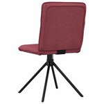 vidaXL Chaises à manger lot de 2 rouge bordeaux tissu
