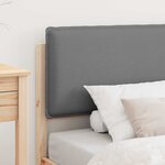 vidaXL Cadre de lit avec tête de lit rembourrée Gris clair 90 x 200 cm