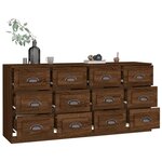 vidaXL Buffets 2 Pièces chêne marron bois d'ingénierie