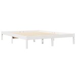 vidaXL Lit bibliothèque sans matelas blanc 140x200 cm bois pin massif