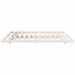 vidaXL Cadre de lit surélevé Blanc 180 x 210 cm Bois massif en pin