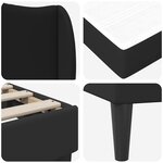 vidaXL Cadre de lit avec tête de lit Noir 90 x 200 cm Simili cuir