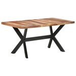 vidaXL Table de salle à manger 160x80x75 cm Bois avec finition miel