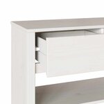 vidaXL Table console avec tiroir Drammen Blanc 89.5 x 37 x 73 cm