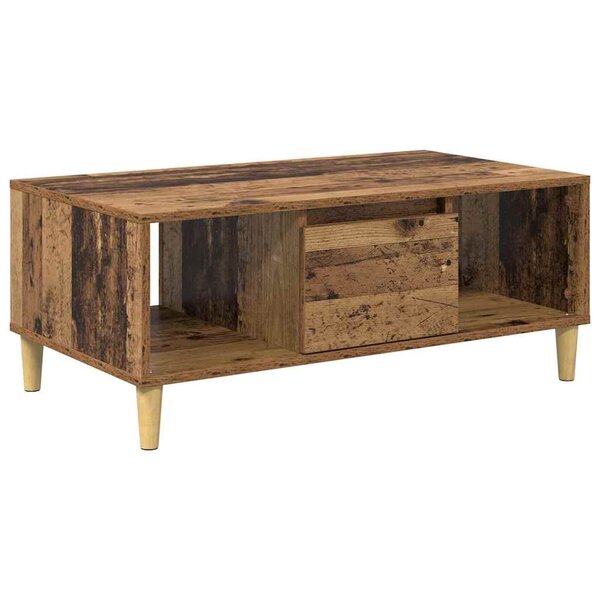 vidaXL Table basse Bois Ancien 90 x 50 x 26 5 cm Bois d'ingénierie