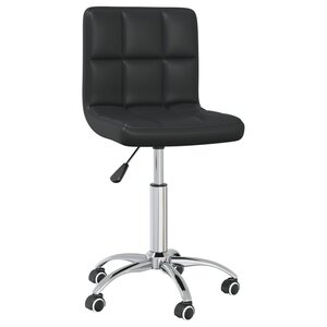 vidaXL Chaise de bureau pivotante Noir Similicuir