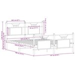 vidaXL Cadre de lit sans matelas chêne fumé 140x190 cm bois ingénierie