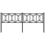 vidaXL Tête de lit métal noir 200 cm